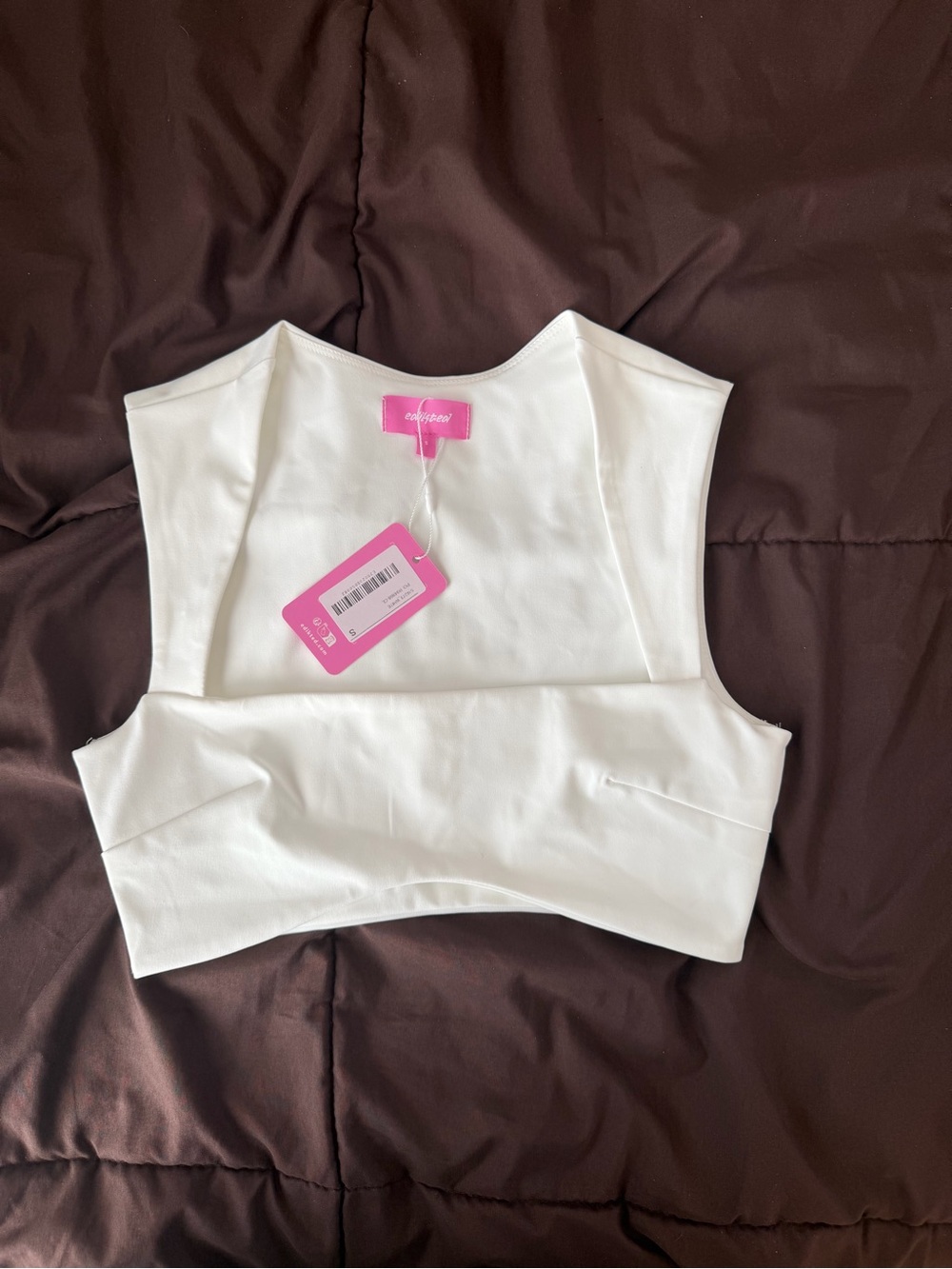 Edikted Brand White Crop Tank Top